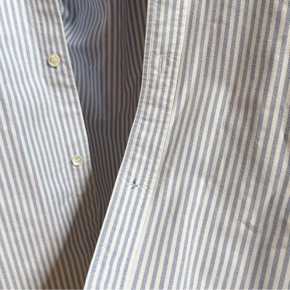 ACNE STUDIOS striped blue and white button-down collared shirt - Picture 4 of 6